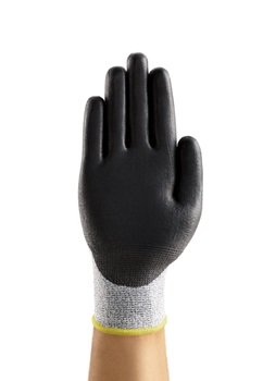 KAYGO KG15P - Guantes de trabajo con revestimiento de poliuretano, nailon  Lite, para la seguridad, revestimiento de poliuretano gris, muñeca de  punto