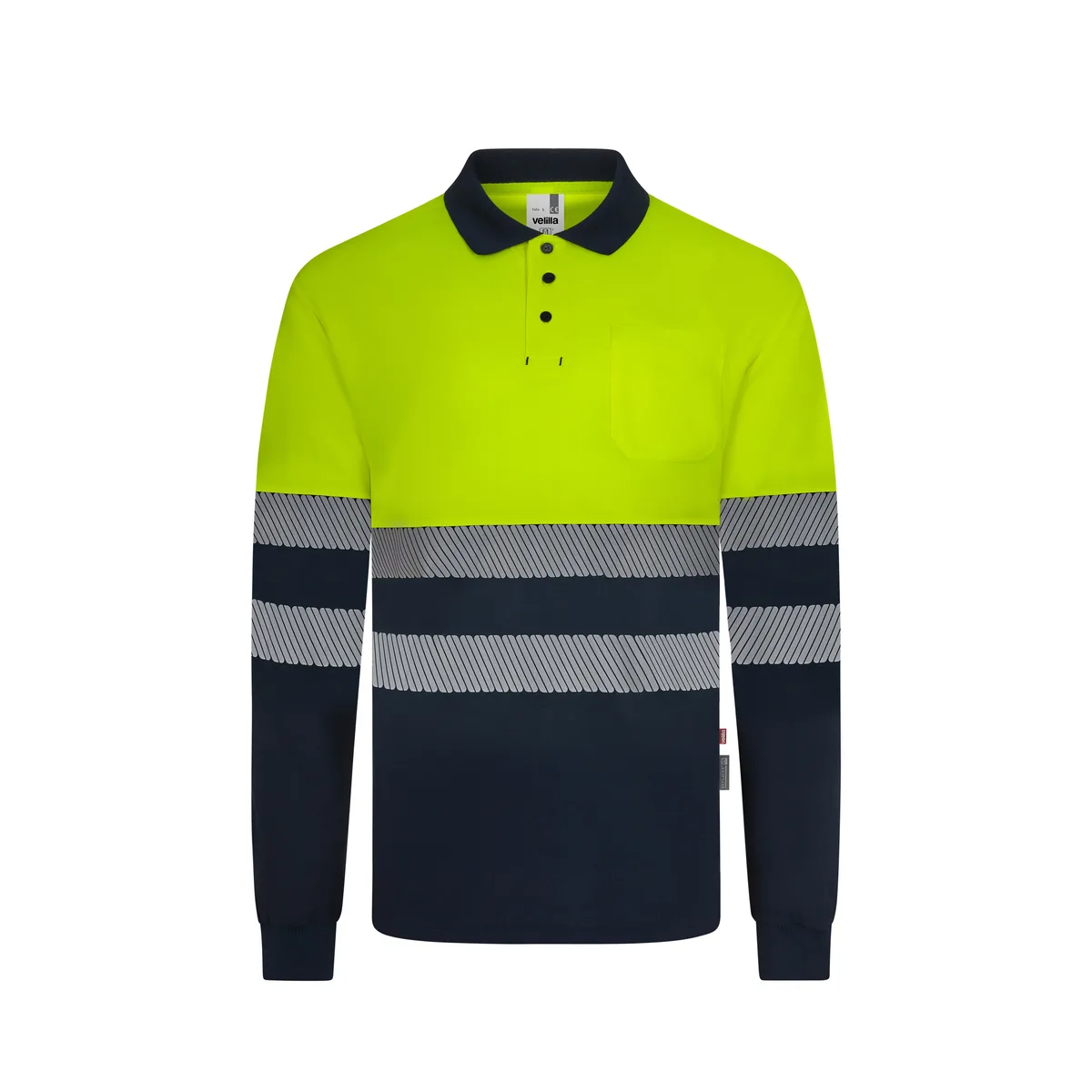 POLO MANGA LARGA COMBINADA HV