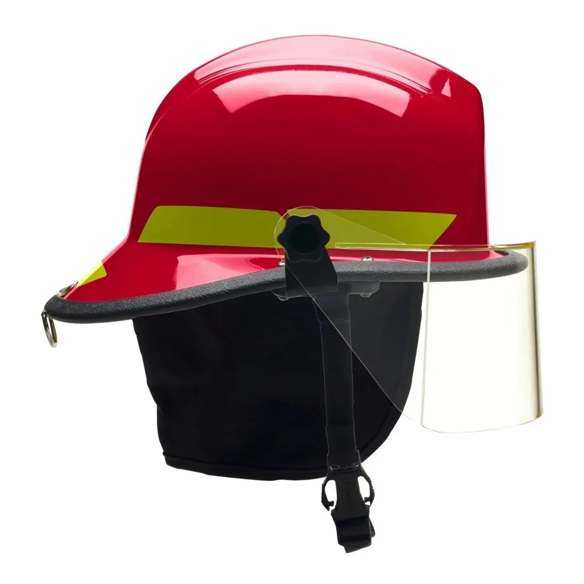 CASCO DE BOMBERO TERMOPLASTICO ROJO